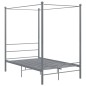 vidaXL Estructura de cama con dosel metal gris 140x200 cm vidaXL Estructura de cama con dosel metal gris 140x200 cm