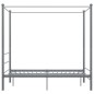 vidaXL Estructura de cama con dosel metal gris 140x200 cm vidaXL Estructura de cama con dosel metal gris 140x200 cm