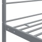 vidaXL Estructura de cama con dosel metal gris 140x200 cm vidaXL Estructura de cama con dosel metal gris 140x200 cm