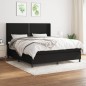 vidaXL Cama box spring con colchón tela negro 180x200 cm vidaXL Cama box spring con colchón tela negro 180x200 cm
