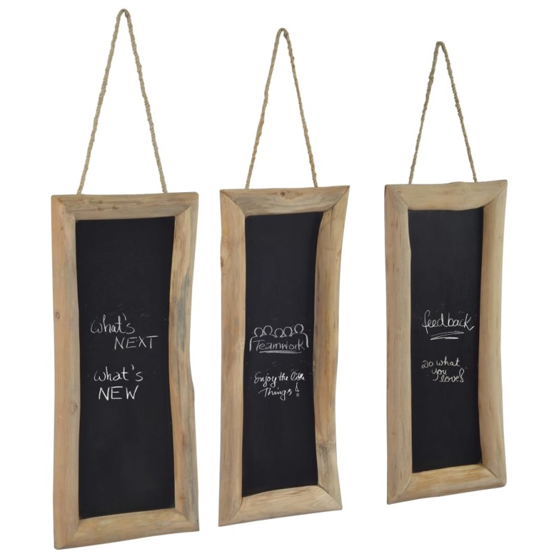 vidaXL Pizarras 3 unidades madera de teca 30x70 cm vidaXL Pizarras 3 unidades madera de teca 30x70 cm