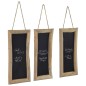 vidaXL Pizarras 3 unidades madera de teca 30x70 cm vidaXL Pizarras 3 unidades madera de teca 30x70 cm