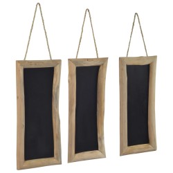 vidaXL Pizarras 3 unidades madera de teca 30x70 cm