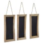 vidaXL Pizarras 3 unidades madera de teca 30x70 cm vidaXL Pizarras 3 unidades madera de teca 30x70 cm