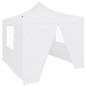 vidaXL Carpa plegable profesional con 4 paredes acero blanco 2x2 m vidaXL Carpa plegable profesional con 4 paredes acero blanco 2x2 m