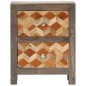vidaXL Mesita de noche madera maciza de mango gris 40x30x50 cm vidaXL Mesita de noche madera maciza de mango gris 40x30x50 cm