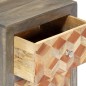 vidaXL Mesita de noche madera maciza de mango gris 40x30x50 cm vidaXL Mesita de noche madera maciza de mango gris 40x30x50 cm