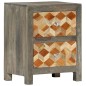 vidaXL Mesita de noche madera maciza de mango gris 40x30x50 cm vidaXL Mesita de noche madera maciza de mango gris 40x30x50 cm