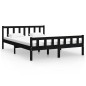vidaXL Estructura de cama madera maciza negro 120x200 cm vidaXL Estructura de cama madera maciza negro 120x200 cm