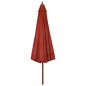 vidaXL Sombrilla de jardín con palo de madera terracota 330 cm vidaXL Sombrilla de jardín con palo de madera terracota 330 cm