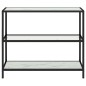 vidaXL Estantería transparente y blanco mármol vidrio 100x36x90 cm vidaXL Estantería transparente y blanco mármol vidrio 100x36x90 cm