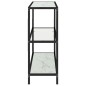 vidaXL Estantería transparente y blanco mármol vidrio 100x36x90 cm vidaXL Estantería transparente y blanco mármol vidrio 100x36x90 cm