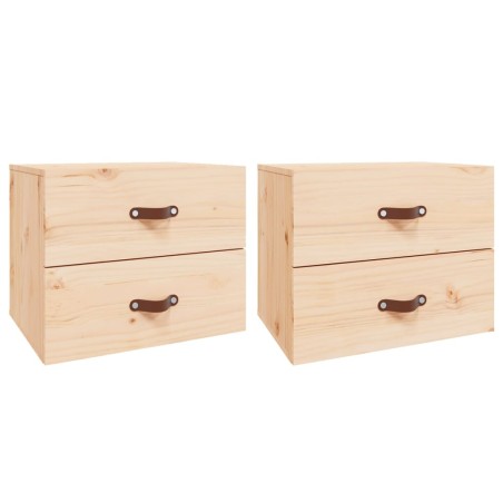 vidaXL Mesitas de noche de pared 2 uds 50x36x40 cm