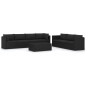 vidaXL Set muebles de jardín 8 piezas y cojines ratán sintético negro vidaXL Set muebles de jardín 8 piezas y cojines ratán sintético negro