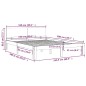 vidaXL Estructura de cama madera maciza 150x200 cm vidaXL Estructura de cama madera maciza 150x200 cm