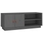 vidaXL Mueble de TV de madera maciza de pino gris 105x34x40 cm vidaXL Mueble de TV de madera maciza de pino gris 105x34x40 cm