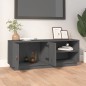 vidaXL Mueble de TV de madera maciza de pino gris 105x34x40 cm vidaXL Mueble de TV de madera maciza de pino gris 105x34x40 cm