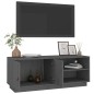 vidaXL Mueble de TV de madera maciza de pino gris 105x34x40 cm vidaXL Mueble de TV de madera maciza de pino gris 105x34x40 cm