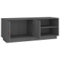 vidaXL Mueble de TV de madera maciza de pino gris 105x34x40 cm vidaXL Mueble de TV de madera maciza de pino gris 105x34x40 cm