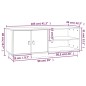 vidaXL Mueble de TV de madera maciza de pino gris 105x34x40 cm vidaXL Mueble de TV de madera maciza de pino gris 105x34x40 cm