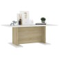 vidaXL Mesa de centro madera contrachapada blanco roble 103,5x60x40cm vidaXL Mesa de centro madera contrachapada blanco roble 103,5x60x40cm