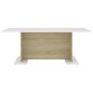 vidaXL Mesa de centro madera contrachapada blanco roble 103,5x60x40cm vidaXL Mesa de centro madera contrachapada blanco roble 103,5x60x40cm