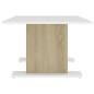 vidaXL Mesa de centro madera contrachapada blanco roble 103,5x60x40cm vidaXL Mesa de centro madera contrachapada blanco roble 103,5x60x40cm