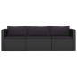 vidaXL Set muebles de jardín 8 piezas y cojines ratán sintético negro vidaXL Set muebles de jardín 8 piezas y cojines ratán sintético negro