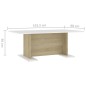 vidaXL Mesa de centro madera contrachapada blanco roble 103,5x60x40cm vidaXL Mesa de centro madera contrachapada blanco roble 103,5x60x40cm