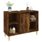 vidaXL Armario de lavabo madera contrachapada roble ahumado 80x33x60cm