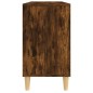 vidaXL Armario de lavabo madera contrachapada roble ahumado 80x33x60cm