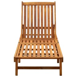 vidaXL Tumbona de madera maciza de acacia