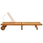 vidaXL Tumbona de madera maciza de acacia vidaXL Tumbona de madera maciza de acacia