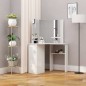 vidaXL Mesa tocador de maquillaje de esquina blanca vidaXL Mesa tocador de maquillaje de esquina blanca
