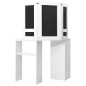 vidaXL Mesa tocador de maquillaje de esquina blanca vidaXL Mesa tocador de maquillaje de esquina blanca