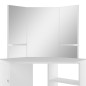 vidaXL Mesa tocador de maquillaje de esquina blanca vidaXL Mesa tocador de maquillaje de esquina blanca