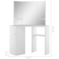 vidaXL Mesa tocador de maquillaje de esquina blanca vidaXL Mesa tocador de maquillaje de esquina blanca