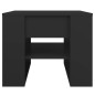vidaXL Mesa de centro madera contrachapada negro 55,5x55x45 cm
