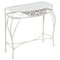 vidaXL Mesa auxiliar estilo francés metal 82x39x76 cm blanca vidaXL Mesa auxiliar estilo francés metal 82x39x76 cm blanca