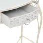 vidaXL Mesa auxiliar estilo francés metal 82x39x76 cm blanca vidaXL Mesa auxiliar estilo francés metal 82x39x76 cm blanca