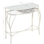 vidaXL Mesa auxiliar estilo francés metal 82x39x76 cm blanca vidaXL Mesa auxiliar estilo francés metal 82x39x76 cm blanca