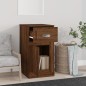 vidaXL Armario auxiliar y cajón madera contrachapada marrón 40x50x75cm vidaXL Armario auxiliar y cajón madera contrachapada marrón 40x50x75cm
