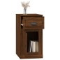 vidaXL Armario auxiliar y cajón madera contrachapada marrón 40x50x75cm vidaXL Armario auxiliar y cajón madera contrachapada marrón 40x50x75cm