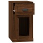 vidaXL Armario auxiliar y cajón madera contrachapada marrón 40x50x75cm vidaXL Armario auxiliar y cajón madera contrachapada marrón 40x50x75cm