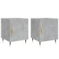 vidaXL Mesitas noche 2 uds madera ingeniería gris hormigón 40x40x50 cm vidaXL Mesitas noche 2 uds madera ingeniería gris hormigón 40x40x50 cm