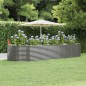 vidaXL Jardinera arriate acero recubrimiento polvo gris 367x140x68 cm vidaXL Jardinera arriate acero recubrimiento polvo gris 367x140x68 cm