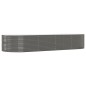 vidaXL Jardinera arriate acero recubrimiento polvo gris 367x140x68 cm vidaXL Jardinera arriate acero recubrimiento polvo gris 367x140x68 cm
