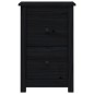 vidaXL Mesita de noche madera maciza de pino negro 40x35x61,5 cm vidaXL Mesita de noche madera maciza de pino negro 40x35x61,5 cm