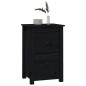 vidaXL Mesita de noche madera maciza de pino negro 40x35x61,5 cm vidaXL Mesita de noche madera maciza de pino negro 40x35x61,5 cm