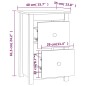 vidaXL Mesita de noche madera maciza de pino negro 40x35x61,5 cm vidaXL Mesita de noche madera maciza de pino negro 40x35x61,5 cm